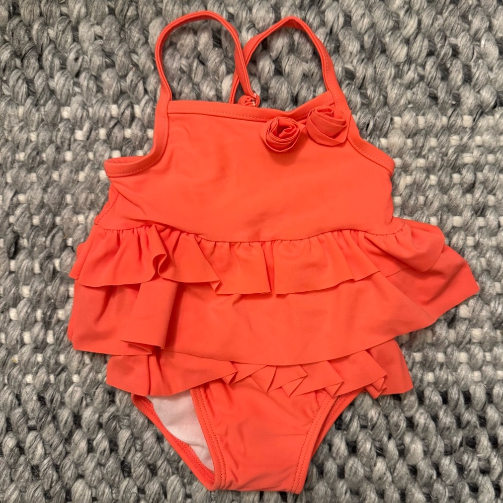 *Like New* Girls 0-6 months Swimsuit | Ruffle Swimsuit,  Adjustable Strap